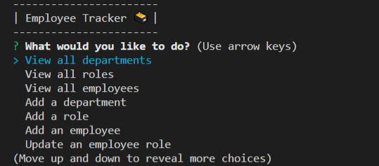 Employee Tracker